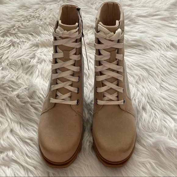 NIB Women’s Sz 8.5 Sorel Joan of the Arctic Wedge III Lexie Boots in Natural Tan - Picture 3 of 13